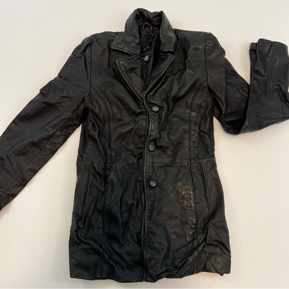 [JLC New York Outerwear] Unisex Long Leather Genuine Jacket - Picture 10 of 11